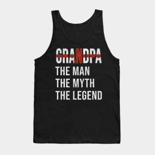Grand Father English Grandpa The Man The Myth The Legend - Gift for English Dad With Roots From  England Tank Top